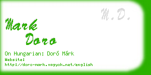 mark doro business card